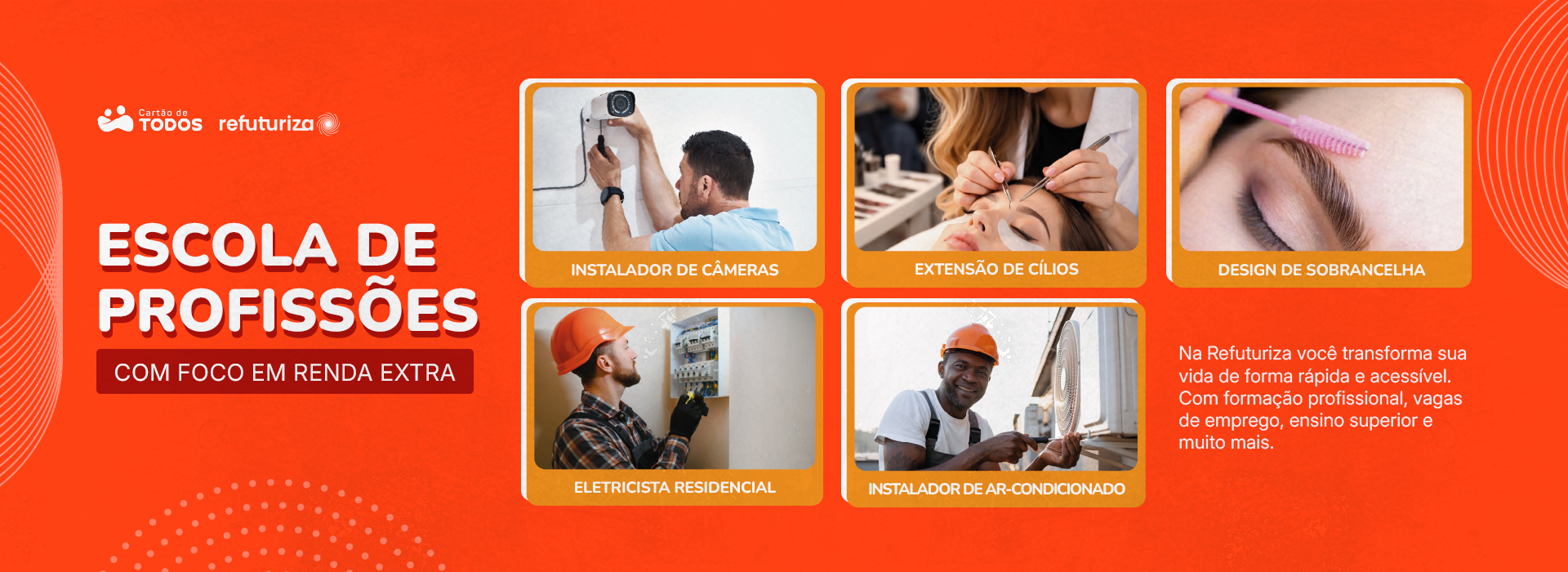 Banner formação profissional Refuturiza